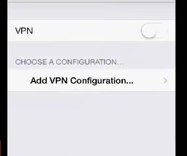 Fehler 1009 iphone - VPN Option