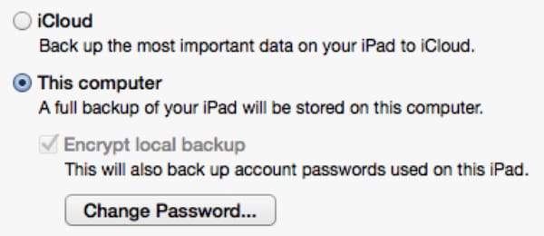 iTunes Encrypted backup