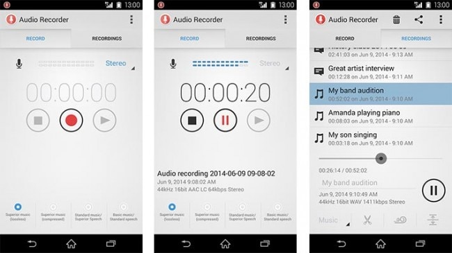 Audio Recorder app for Android
