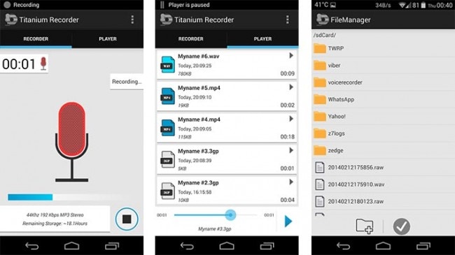 Titanium Recorder app for Android
