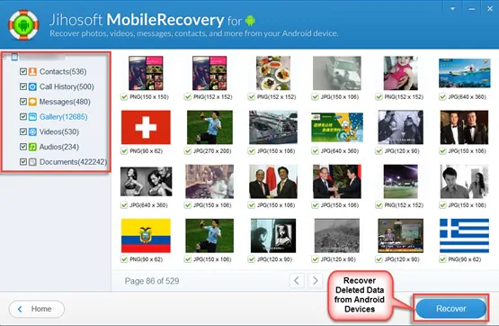 استعادة جهات اتصال android - -Jihosoft Android Phone Recovery