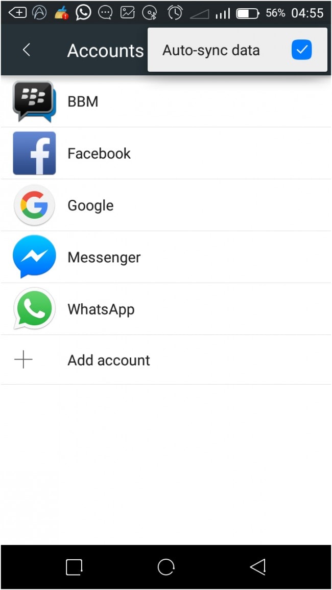 restaurar os contatos do Google no Android
