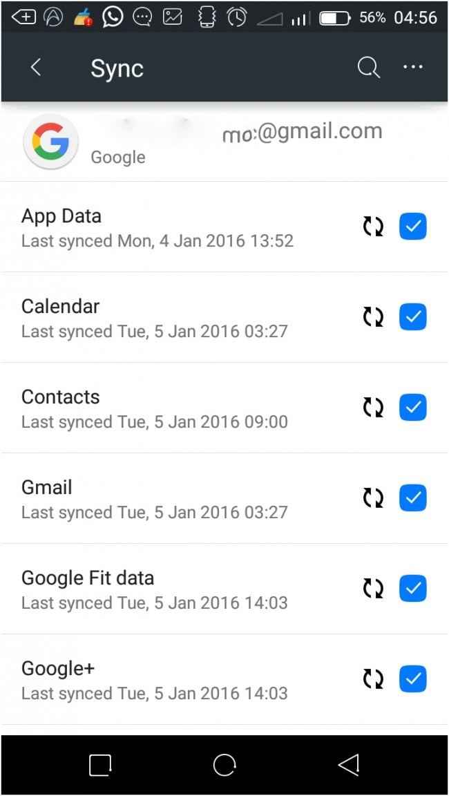 restore Google contacts to Androids