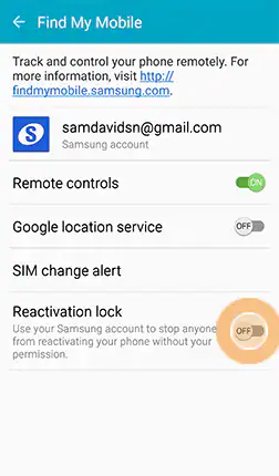 Reactivation lock samsung online gear s3