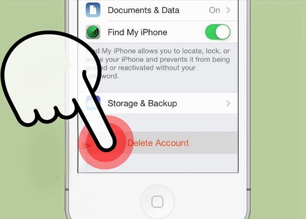 reset icloud email-delete account