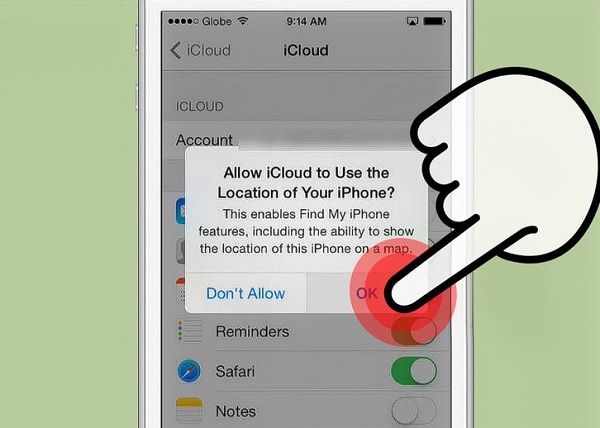 reset icloud email on iphone completed