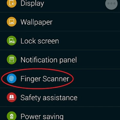 Samsung fingerprint lock-Finger Scanner option