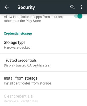 disable lock screen android
