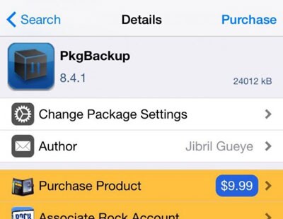 paso 1 para hacer una copia de seguridad de la aplicación jailbreak