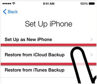 iPhone disabled connect to itunes-restore from iCloud backup