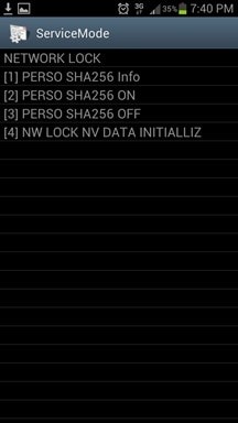 select NW Lock NV Data INITIALLIZ to unlock s5