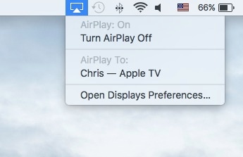 airplay iphone naar mac - uitschakelen van AirPlay