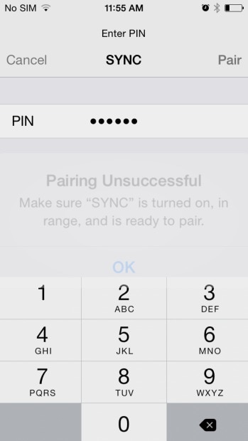 Ford sync iPhone - Schritt 9 zur Kopplung Ihres Telefons mit Ford SYNC