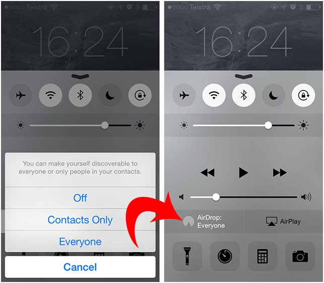 كيفية استخدام airdrop من mac إلى iphone - عدم القدرة على تحديد الملف الوجهة