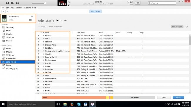 Editar lista de reprodução na lista de reprodução do iPod
