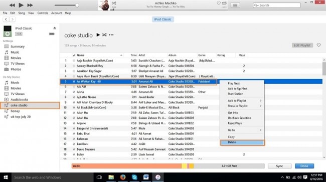 Edite a lista de reprodução no iPod - apague as músicas com o iTunes