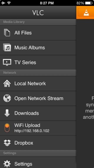 Suggerimenti per l'utilizzo di VLC per iPhone: aggiungi file del server HTTP