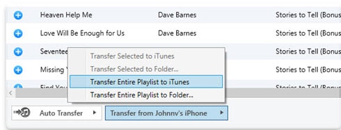 Exportieren von iTunes-Wiedergabelisten auf iPhone/iPad/iPod - Übertragen der gesamten Wiedergabeliste in iTunes