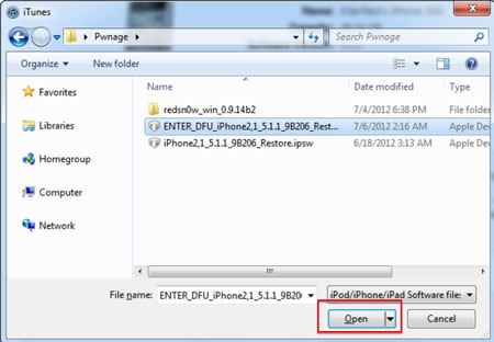 Enter iphone DFU ipsw