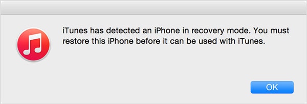 iTunes detected a device in DFU mode