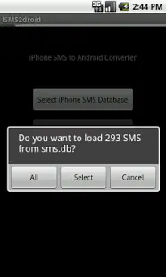 step 3 to transfer SMS from iPhone to Android 