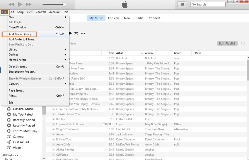 add music to itunes library