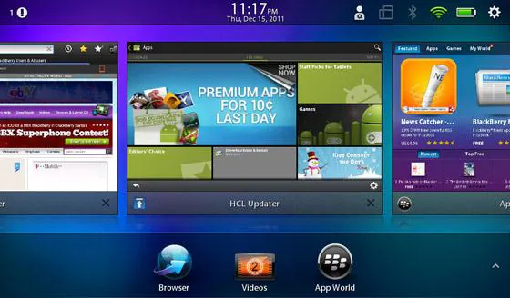 Android apps voor BlackBerry Playbook