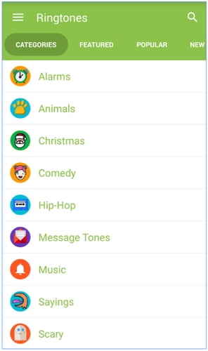 Klingelton-Apps für Android - Notifications Ringtones