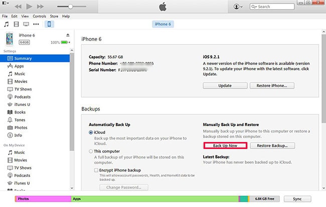 Hoe moet je een back-up maken van een gelockte iPhone in iTunes?