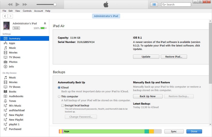 Transfiere Aplicaciones del iPad a la Computadora con iTunes - paso 1: instalá y abre iTunes en la PC
