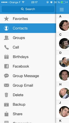 syncing facebook contacts with iphone