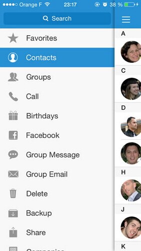 syncing facebook contacts with iphone