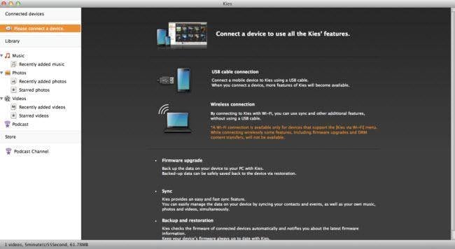 control the samsung kies for mac completely 1