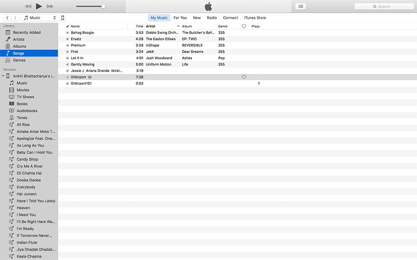 How to Delete songs from iPod and iTunes completely-go to “Songs”