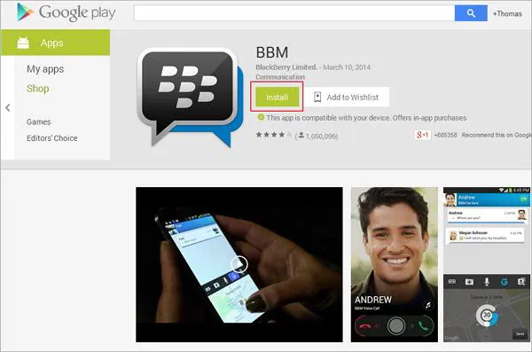 Download Blackberry Messenger voor Android