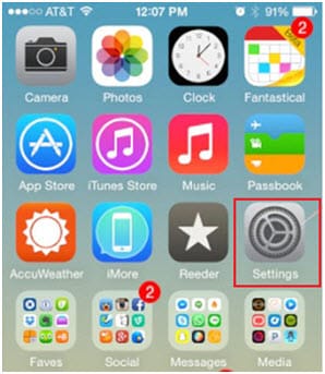 delete duplicate sonds on ipod/iphone/ipad-launch the settings app