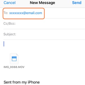 Enviar vídeos do iPhone por e-mail - Envie os vídeos por e-mail