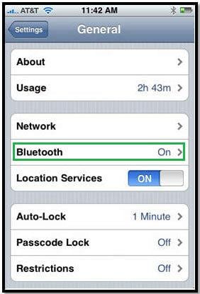 نقل الملفات في iphone عبر bluetooth