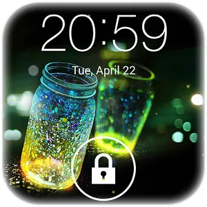 la mejor manera de desbloquear el bloqueo de huellas dactilares de Android: Fireflies Lock Screen