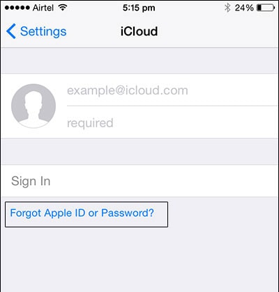 icloud password recovery