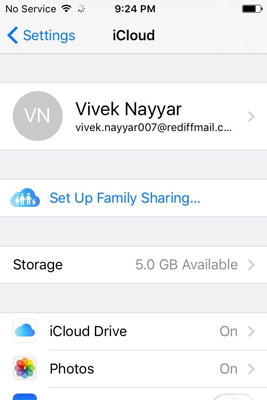 start to Change iCloud Email on iPhone