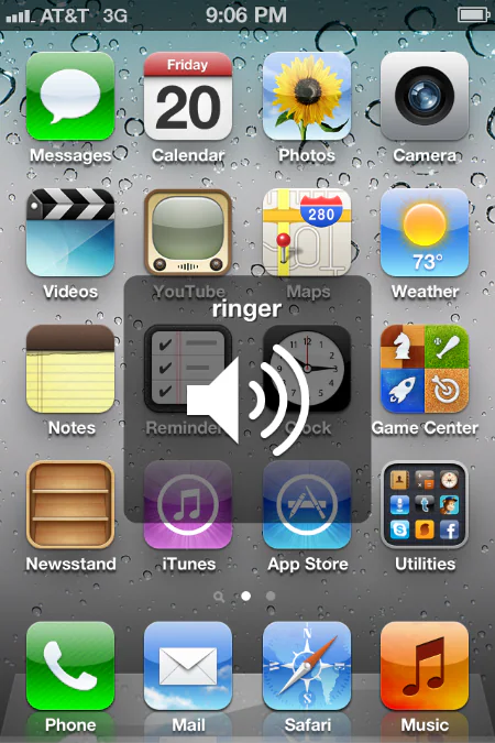 ringer on iphone not working