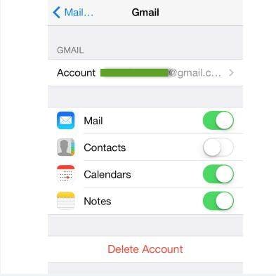 iPhone-Notizen mit Gmail sichern