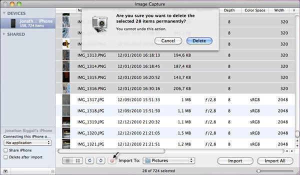 Transfer Photos from iPad to Flash Drive - Image Capture