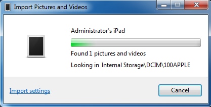 نقل الصور من iPad إلى بطاقة التخزين الخارجية عبر الحاسوب