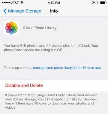 manage iCloud backups completed
