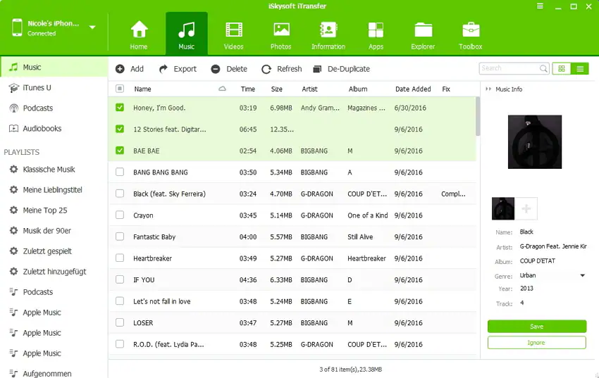 iSkysoft Transfiere iPhone