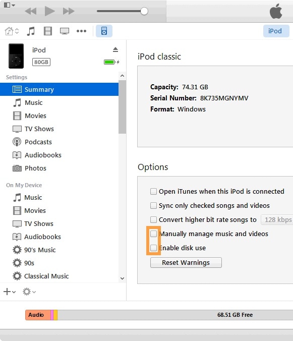 How to transfer photos from ipod touch to computer-disk mode