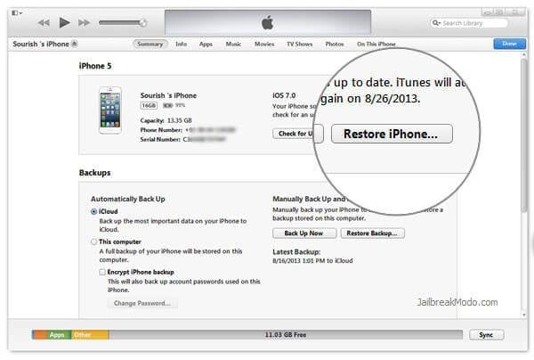 Steps to restore your iPhone to factory settings