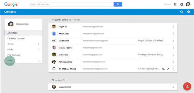 manage google contacts